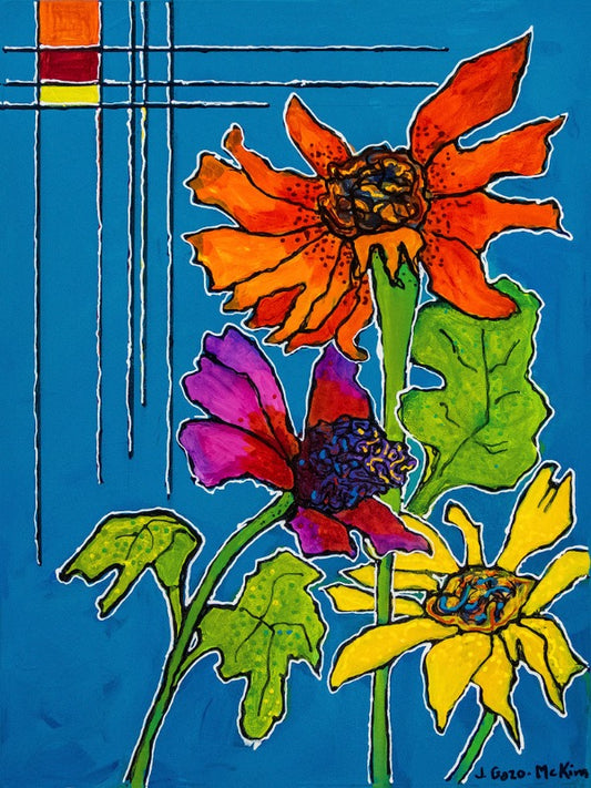 This trio of summer flowers represent the friendship that can be so supportive. 